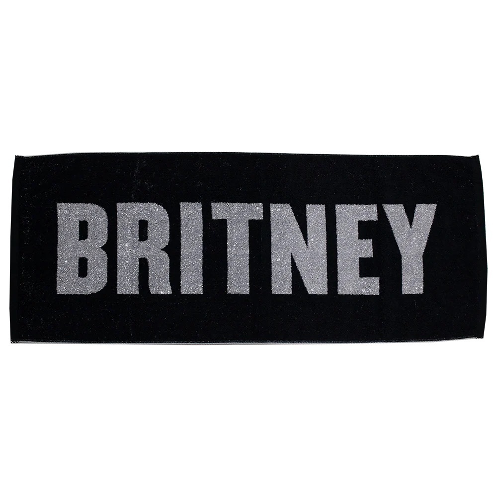 Britney Spears black and silver shimmer hand towel